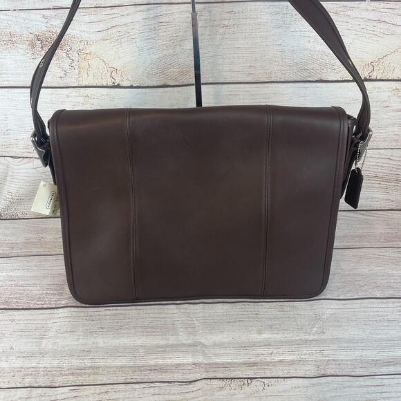 Coach Legacy Leather Mail Messenger Bag 9065 Dark Brown Leather - Picture 1 of 12
